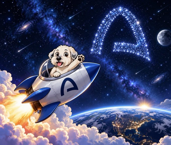 Duke flying a rocket